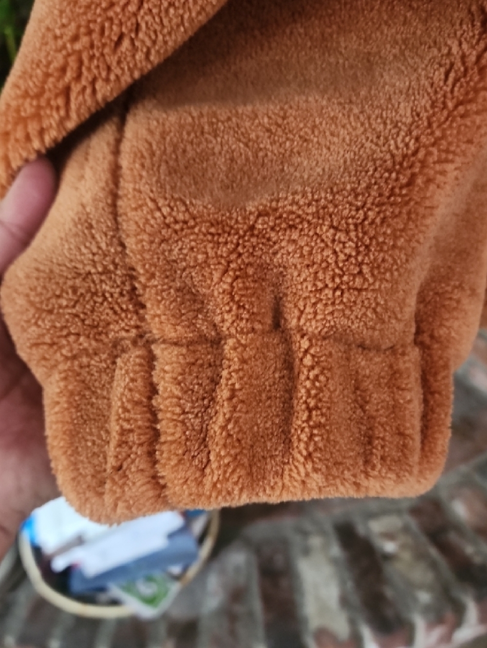 Anthropologie Elodie Sherpa Jacket Medium Tan Teddy Faux Shearling Cozy Cropped - Picture 3 of 12